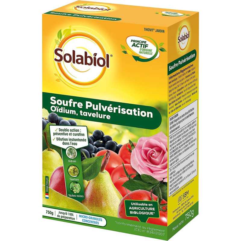 SOLABIOL Schwefelspray 750g | Doppelte vorbeugende und heilende Wirkung | Optimaler Schutz für Ihre Pflanzen