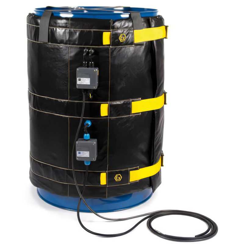Manta térmica de barril de acero o plástico ATEX - Temperatura máxima 200°C